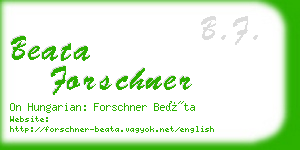 beata forschner business card